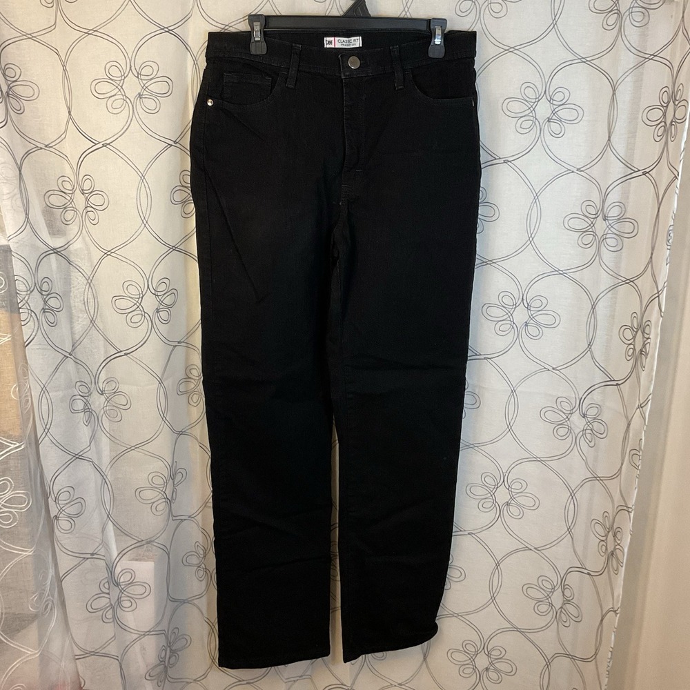 Women's Lee classic fit straight leg black jeans size 14 medium